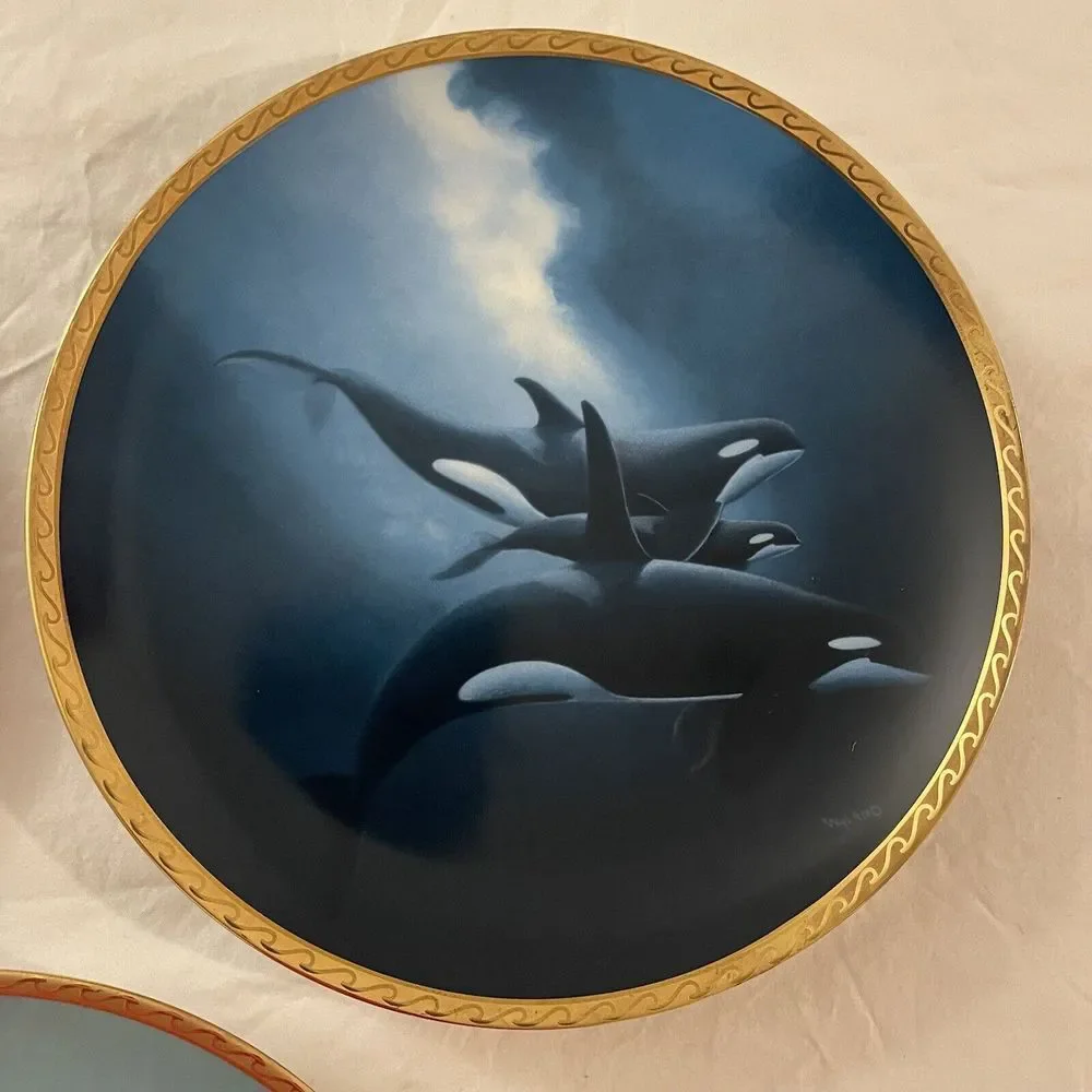 Wyland Hamilton Collector Plates GREAT MAMMALS‎ OF THE SEA Lot Of 3